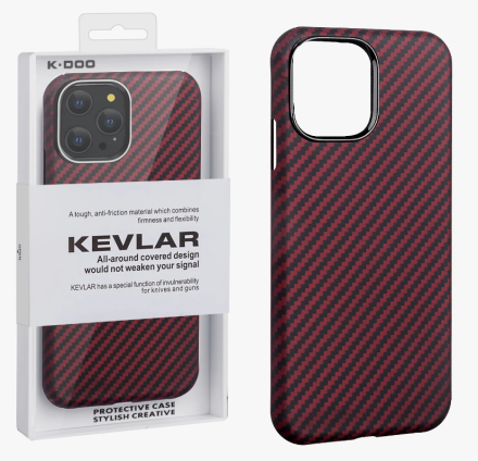  Накладка для i-Phone 15 Pro Max K-Doo Kevlar пластик фиолетовая