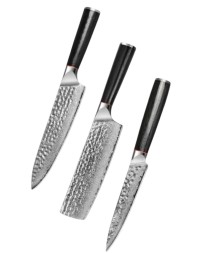 Набор кухонных ножей Spetime 3-Piece Steel Kitchen Knife Set W03-GS (3 ножей) черный