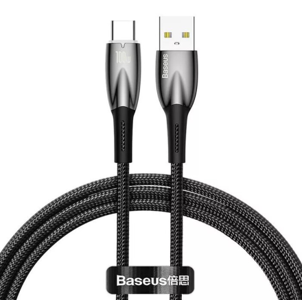  Usb Кабель-зарядка TYPE-C Baseus Glimmer Series 100W 1м (CADH000401) чёрный