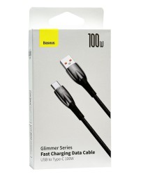 Usb Кабель-зарядка TYPE-C Baseus Glimmer Series 100W 1м (CADH000401) чёрный 