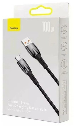  Usb Кабель-зарядка TYPE-C Baseus Glimmer Series 100W 1м (CADH000401) чёрный