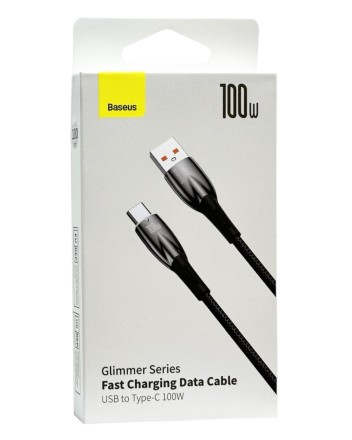  Usb Кабель-зарядка TYPE-C Baseus Glimmer Series 100W 1м (CADH000401) чёрный