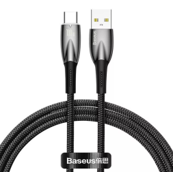 Usb Кабель-зарядка TYPE-C Baseus Glimmer Series 100W 1м CADH000401 чёрный 
