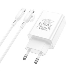Сетевое зар. устр. Borofone BA21A Pro с шнуром Type-C на Type-C 1C 20W белое