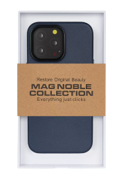 Накладка для i-Phone 15 Pro Max K-Doo Mag Noble кожаная синяя