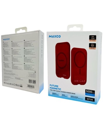  Powerbank магнитный с MagSafe Maxco MP26 5000mAh 15W красный
