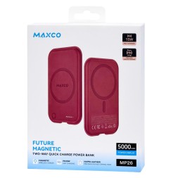 Powerbank магнитный с MagSafe Maxco MP26 5000mAh 15W красный