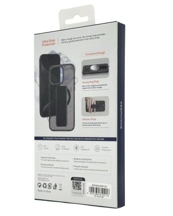  Накладка для i-Phone 15 Pro Keephone Maggrip MagSnap матовый прозрачный черный