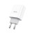  Сетевое зар. устр. Hoco C80A с шнуром Type-C на Lightning 1USB/1С PD3.0/QC3.0 3A 20W белое