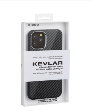  Накладка для i-Phone 15 Pro Max K-Doo Mag Kevlar карбон черная