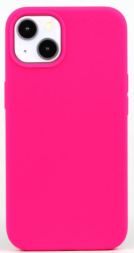 Чехол-накладка  iPhone 14 Silicone icase  №47 кислотно-розовая