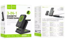 Powerbank с беспроводной зарядкой MagSafe Hoco J149 5000mAh 1USB-C 15W чёрный