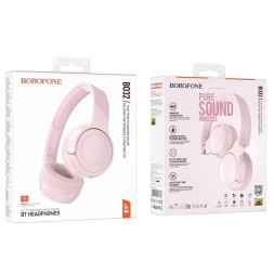 Стереонаушники Полноразмерные Borofone BO32 BT5.4/200mAh/8ч розовые