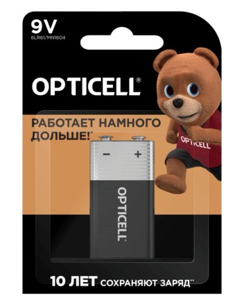  Батарейка алкалиновая Opticell Basic Крона 6LR61/BL1