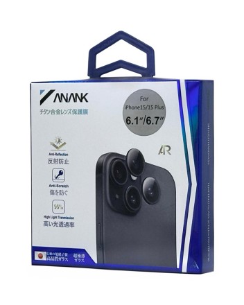  Защитное стекло для задней камеры i-Phone 15/15 Plus ANANK Black