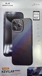 Накладка для i-Phone 14 Pro Keephone Kevilar Magsafe Woven разноцветный