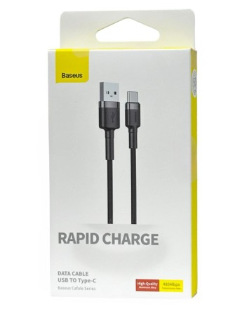  Usb Кабель-зарядка TYPE-C Baseus Cafule 50см (CATKLF-AG1) чёрный