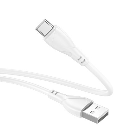  Usb Кабель-зарядка Type-C Borofone BX121 2.4A 1м силиконовый белый