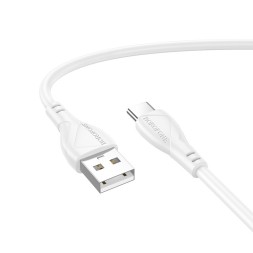 Usb Кабель-зарядка Type-C Borofone BX121 2.4A 1м силиконовый белый