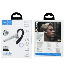 Bluetooth-гарнитура Hoco DES48 BT5.3/60mAh (400mAh) серая