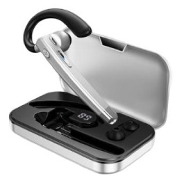 Bluetooth-гарнитура Hoco DES48 BT5.3/60mAh (400mAh) серая