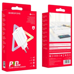 Сетевое зар. устр. Borofone BA57A 1C 20W белое