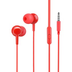 Наушники с микрофоном Hoco M14 Natural Sound 1.2м красные