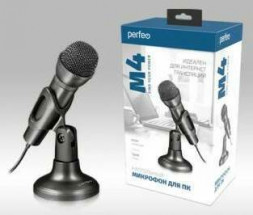 Микрофон для компьютера Perfeo M4 (PF_C3205) 3.5мм 1.8м черный