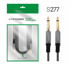 Аудиокабель AUX 6.3мм Livepower S277 1.8м черный