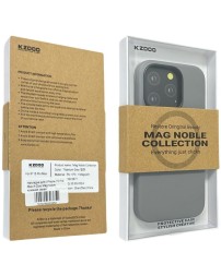 Накладка для i-Phone 15 Pro Max K-Doo Mag Noble кожаная серая