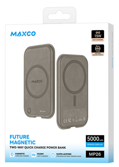  Powerbank магнитный с MagSafe Maxco MP26 5000mAh 15W серый