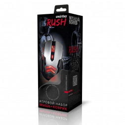 Мышь проводная игровая Smartbuy Rush 729 USB/DPI 800-1200-2400-3200/6 кнопок/LED/1.5м черно-серая