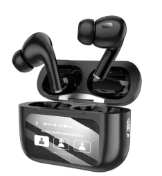Беспроводные наушники Hoco EW72 с шумоподавлением в кейсе с сенсорным экраном чёрный