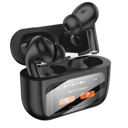 Беспроводные наушники Hoco EW72 с шумоподавлением в кейсе с сенсорным экраном чёрный
