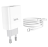  Сетевое зар. устр. Hoco C80A с шнуром Type-C на Type-C 1USB/1С PD3.0/QC3.0 20W/18W белое