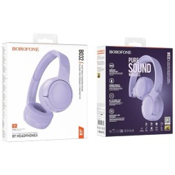 Стереонаушники Полноразмерные Borofone BO32 BT5.4/200mAh/8ч фиолетовые