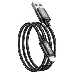 Usb Кабель-зарядка Lightning Hoco X89 2м 2.4A в тканевой оплётке чёрный