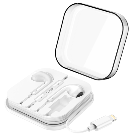  Наушники с микрофоном Hoco M1 Max Lightning 1.2м белые