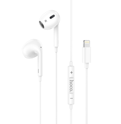 Наушники с микрофоном Hoco M1 Max Lightning 1.2м белые