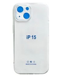 Чехол-накладка силикон i-Phone 15 6.1" прозрачный 1.5мм тех.пак