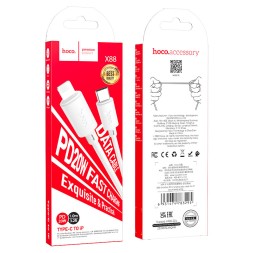 Usb Кабель-зарядка Type-C на Lightning Hoco X88 3A 20W 1м белый