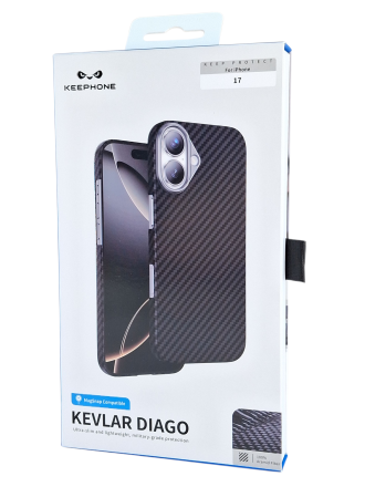  Накладка для i-Phone 17 Keephone Kevlar Diago MagSnap черный