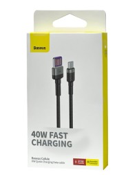 Usb Кабель-зарядка TYPE-C Baseus Cafule 1м CATKLF-PG1 5A 40W черный
