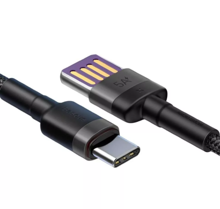  Usb Кабель-зарядка TYPE-C Baseus Cafule 1м CATKLF-PG1 5A 40W черный