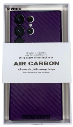  Накладка для Samsung Galaxy S23 Ultra K-Doo Air Carbon пластик фиолетовая