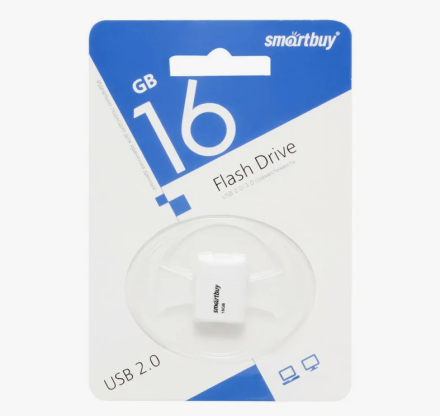  USB флеш накопитель Smartbuy 16GB Lara White (SB16GBLARA-W)