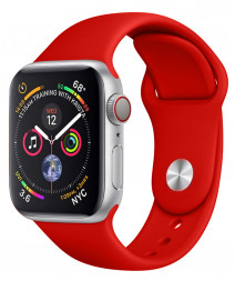 Сменный браслет силиконовая для Apple Watch 42mm красный
