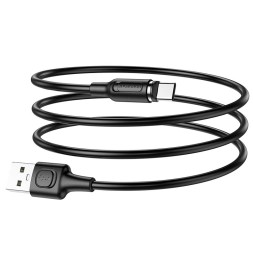 Usb Кабель-зарядка магнитный Type-C Borofone BX41 Amiable 3A 1м силиконовый черный