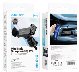 Держатель в автомобиль в воздуховод зажим Borofone BH88 черный