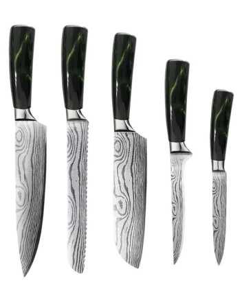  Набор кухонных ножей Xiaomi Spetime 5-Piece Steel Kitchen Knife Set G05-GE (5 ножей) зеленый